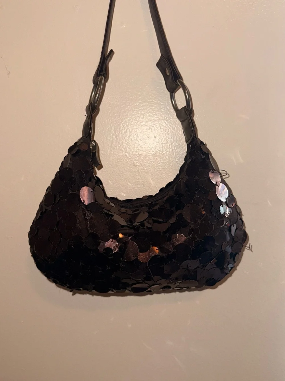 Limited Too Sequin Shoulder Bag - Dark Brown